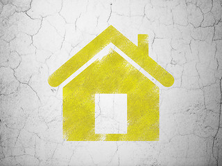 Image showing Safety concept: Home on wall background