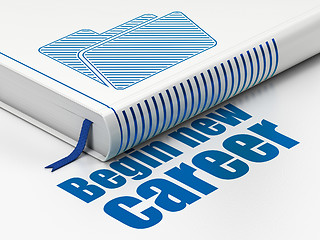 Image showing Business concept: book Folder, Begin New Career on white