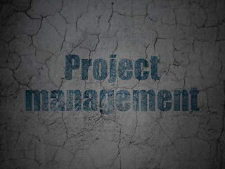 Image showing Business concept: Project Management on grunge wall background