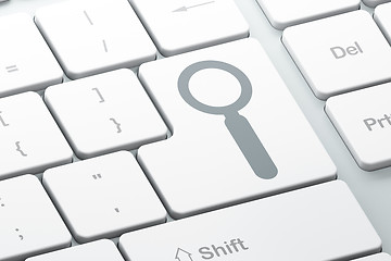 Image showing Information concept: Search on computer keyboard background