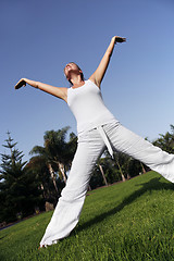 Image showing Outdoor Yoga