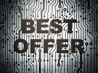 Image showing Finance concept: circuit board with Best Offer