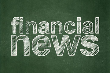 Image showing News concept: Financial News on chalkboard background