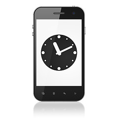 Image showing Time concept: Clock on smartphone