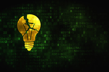 Image showing Business concept: Light Bulb on digital background