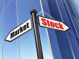 Image showing Finance concept: sign Stock Market on Building background