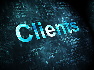 Image showing Finance concept: Clients on digital background