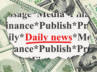 Image showing News concept: Daily News on Money background
