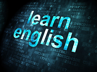 Image showing Education concept: Learn English on digital background