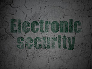 Image showing Privacy concept: Electronic Security on grunge wall background
