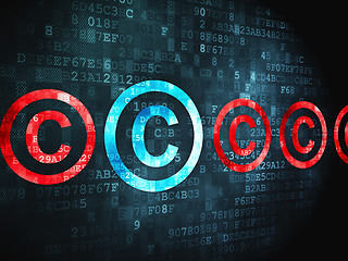 Image showing Law concept: Copyright on digital background