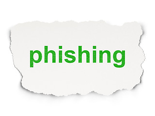 Image showing Security concept: Phishing on Paper background