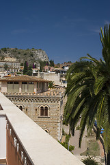 Image showing taormina sicily italy architecture and view