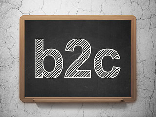 Image showing Business concept: B2c on chalkboard background
