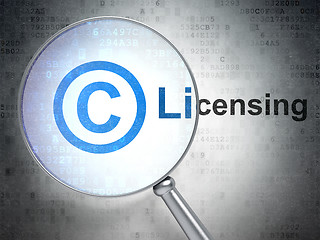 Image showing Law concept: Copyright and Licensing with optical glass