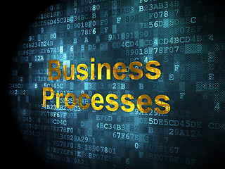 Image showing Business concept: Business Processes on digital background