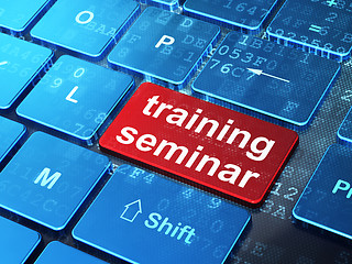 Image showing Education concept: Training Seminar on keyboard background