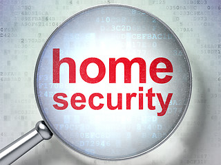 Image showing Privacy concept: Home Security with optical glass