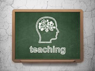 Image showing Education concept: Head With Finance Symbol and Teaching