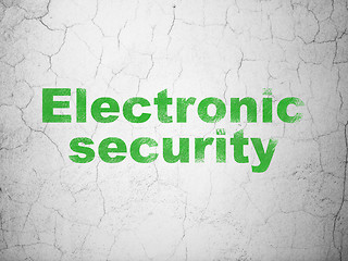 Image showing Safety concept: Electronic Security on wall background