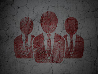 Image showing News concept: Business People on grunge wall background