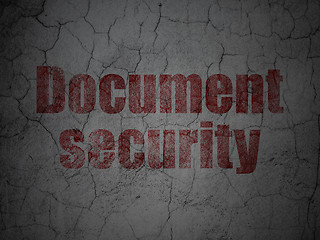 Image showing Protection concept: Document Security on grunge wall background