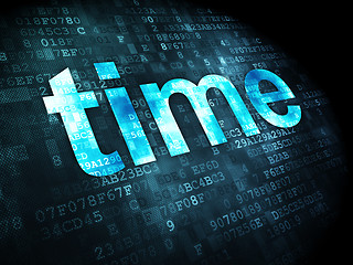 Image showing Timeline concept: Time on digital background