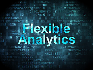 Image showing Finance concept: Flexible Analytics on digital background