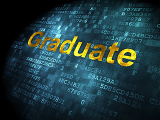 Image showing Education concept: Graduate on digital background