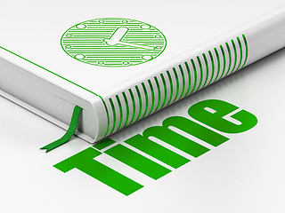 Image showing Time concept: book Clock, Time on white background