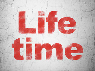 Image showing Time concept: Life Time on wall background