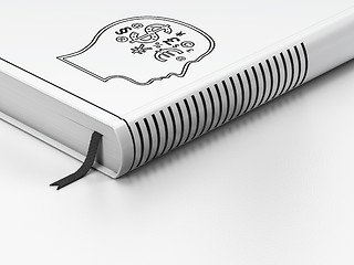 Image showing Education concept: closed book, Head With Finance Symbol