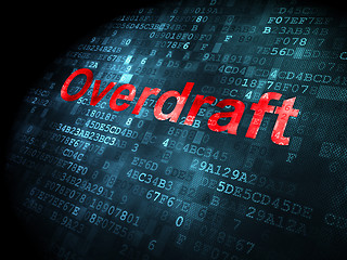 Image showing Business concept: Overdraft on digital background