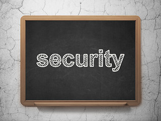 Image showing Privacy concept: Security on chalkboard background