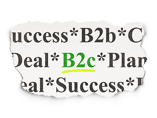 Image showing Business concept: B2c on Paper background