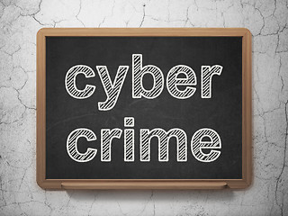 Image showing Safety concept: Cyber Crime on chalkboard background