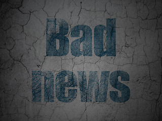 Image showing News concept: Bad News on grunge wall background