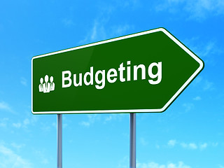 Image showing Business concept: Budgeting and Business People on road sign