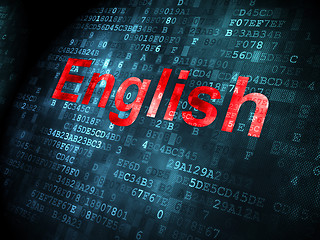 Image showing Education concept: English on digital background