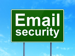 Image showing Privacy concept: Email Security on road sign background