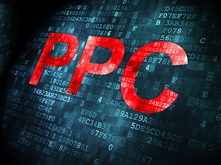 Image showing Business concept: PPC on digital background