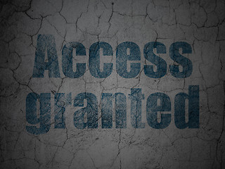 Image showing Privacy concept: Access Granted on grunge wall background