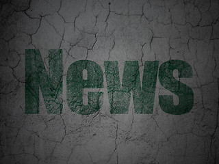 Image showing News concept: News on grunge wall background