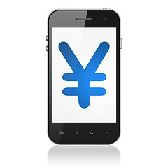 Image showing Currency concept: Yen on smartphone