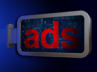 Image showing Advertising concept: Ads on billboard background