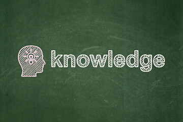 Image showing Education concept: Head With Light Bulb and Knowledge