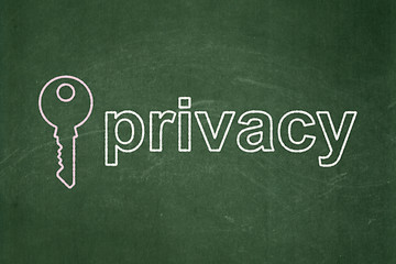 Image showing Privacy concept: Key and Privacy on chalkboard background