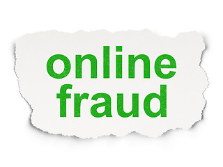 Image showing Privacy concept: Online Fraud on Paper background