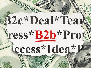 Image showing Finance concept: B2b on Money background