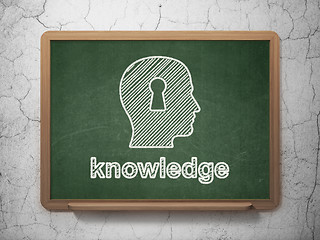 Image showing Education concept: Head With Keyhole and Knowledge